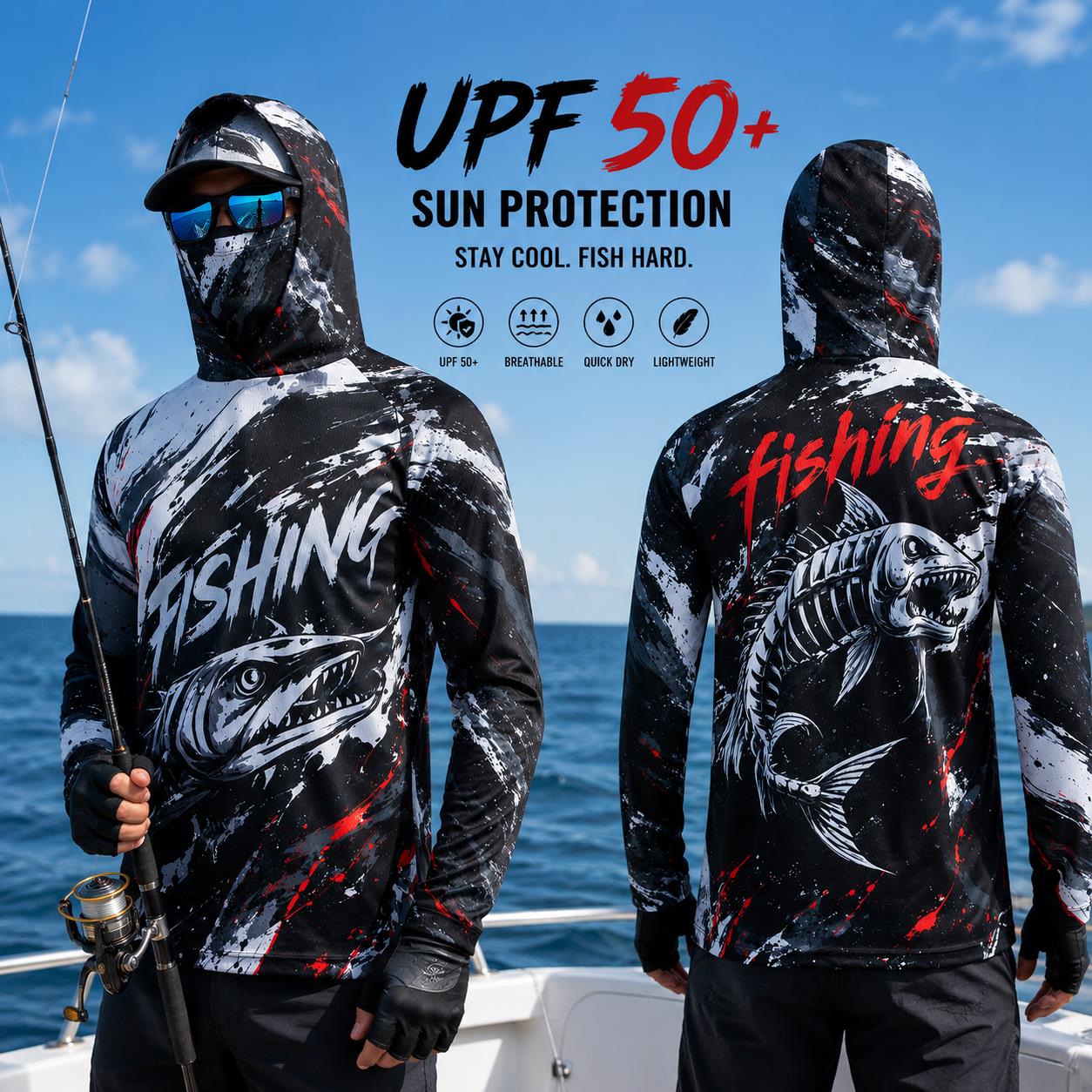 Outdoor Sun Protective Long Sl - Fishing Mask Sun Protection recension och pris