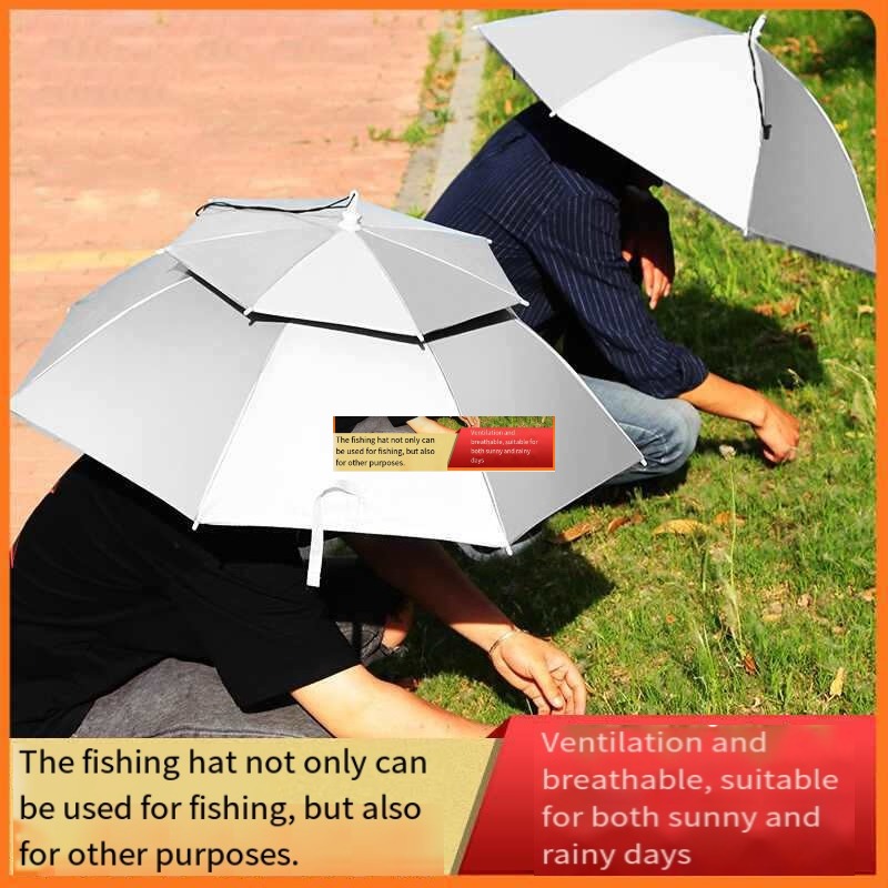 Umbrella hat Head-mounted doub - Fishing Hat recension och pris